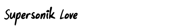 Supersonik Love font preview